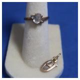 Birthstone Ring,10K Charm-2 gr, tw