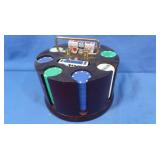 Vintage Wooden Poker Chip Carousel Caddy