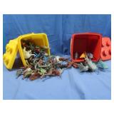 Asst of Plastic Toy Dinosaurs&Sharks