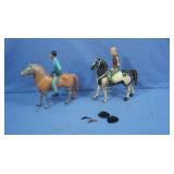 Vintage Hartland Plastics Western Figures&Horses