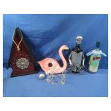 Wine Bottle Decor,Flamingo Birdhouse,Birdhouse