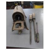 Antique Soldering Fire Pot#7 w/Irons