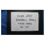 Manual of Over 280 Mixed Yrs. Baseball Cards