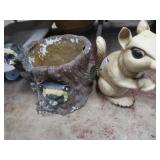 Resin Garden Planter&Statue 10x10" & 12"H. *Both