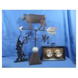 Aluminum Weathervane 22.5"H, & Wall Hanging