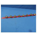 Vintage Sleigh Bells on Leather Strap-27.5"L