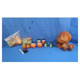 Halloween/Thanksgiving Decor-Ceramic Turkey,Witch