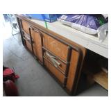 Wood&Metal Folding Table 72x30"