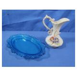 Vintage Capodimonte Porcelain Pitcher, 5"H, &