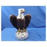 Porcelain Bald Eagle Figure 12x12x18"H Very Heavy