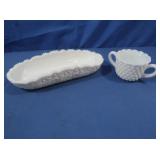 Vintage L.E. Smith "Cane and Arch" Milk Glass