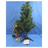 3 Ft Pre-Lit Christmas Tree & Decorative
