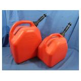 Plastic Gas Cans, 5 gal and 2.5 gal