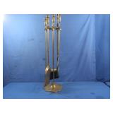 Vintage Brass Fireplace Tool Set