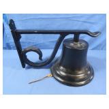 Cast Iron Wall Mount Bell 12x7x8"