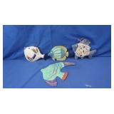 Variety of 4 Hanging Fish Decorations