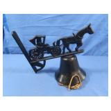 Cast Iron Wall Mount Horse&Carriage Bell