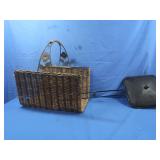 Wire Basket Log Carrier16x13x17", & Vintage Metal
