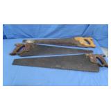 Hand saws, some Vintage