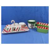 Christmas Access-Peppermint condiment Server,Lg