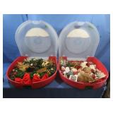 Lg Christmas Wreath approx. 20x20"& other