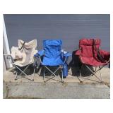 3 Camp Chairs w/Carry Bags