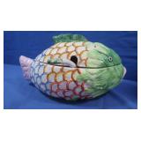 Ceramic Fish Tureen w/Serving Ladle