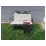 Metal Patio Glider w/cushion 40x28x34.5", incl.