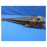 Vintage Handsaw Set w/Wooden Hanging Mount/Rack