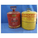 2 Metal 5 gal Gas Cans