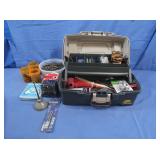 Plastic Tool Box, 13" w/contents,Hardware,Zip