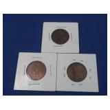 3-One Centavo Philippine Coins(1-1941,2-1944)