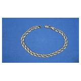 14K Bracelet w/10K Clasp  10.5gr
