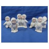 Ceramic Snow Children Figurines