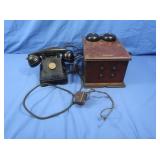 Vintage Western Elec Wall Crank Telephone,Vintage