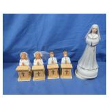 Ceramic Nun Music Box,RR Oman Ceramic Students