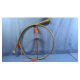 Vintage Brass French HOrn 30"W