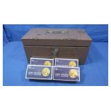 Metal Lock Box w/Coin Holders