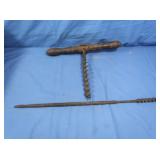 Vintage Farm Tool,Beam Auger Bit Hand