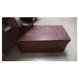 WoodenChest 32.25x16x14.5"H(missing hinge)