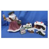 Ceramic Painted Winter Village Houses&more