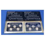 1999&2000 State Quarters Gold Plated