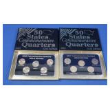 2001&2002 State Quarters Gold Plated
