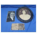 Antique Wood Framed Portrait,Antique Picture,