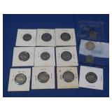 13 Buffalo Nickels-asst