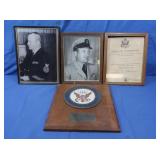 US Navy Photos,Retirement Papers,Plaque