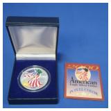2000 1oz. Fine Silver Eagle(painted) in Case