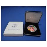 2000 1oz. Fine Silver Eagle(painted) in Case