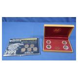 1999 State Quarters 24K Gold Plated&2004 Nickel