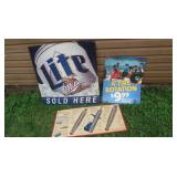 3 Advertising Signs, 22x28", 18x36", & 3"x36"